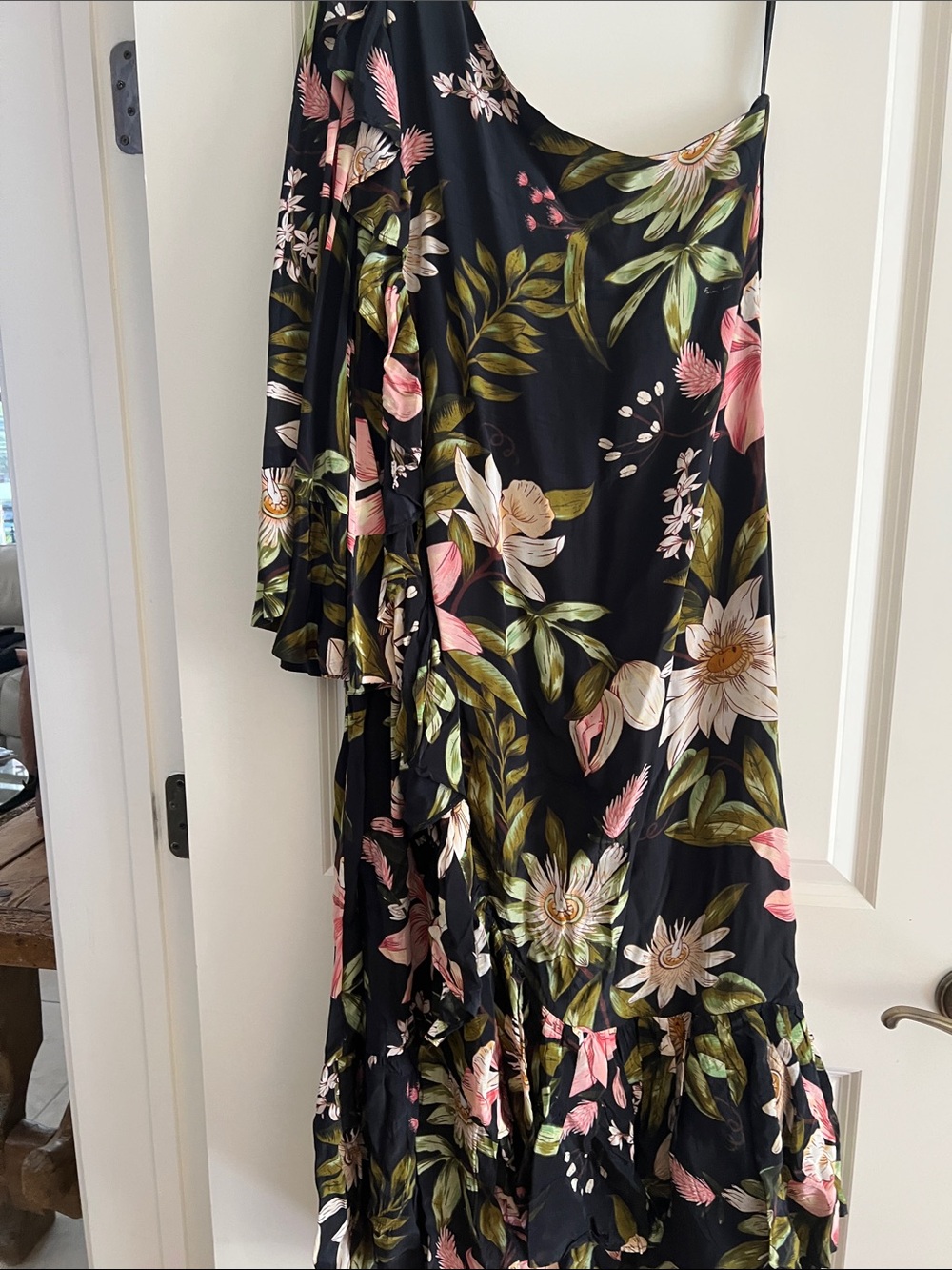 Farm Rio One-Shoulder Ruffle Hem Dress - Picture 6 of 6